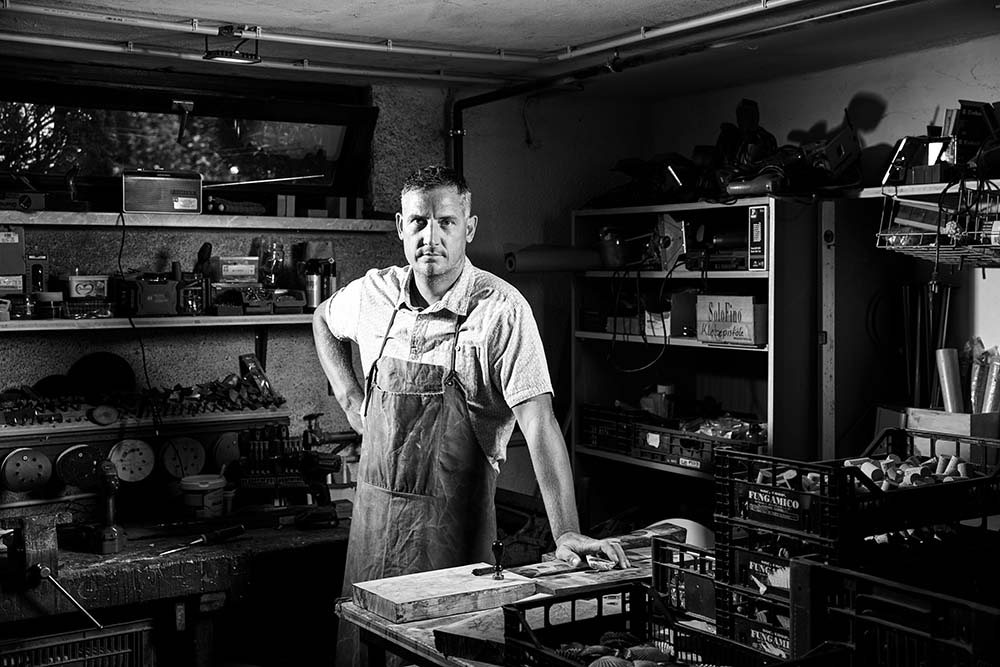 Andreas Gruber in seiner Werkstatt